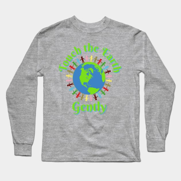 Earth Environmental Awareness Design Long Sleeve T-Shirt by AtkissonDesign